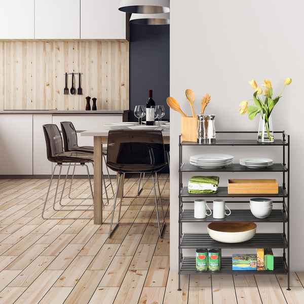 3-Tier Resin Slat Utility Shoe Rack (2-Pack)
