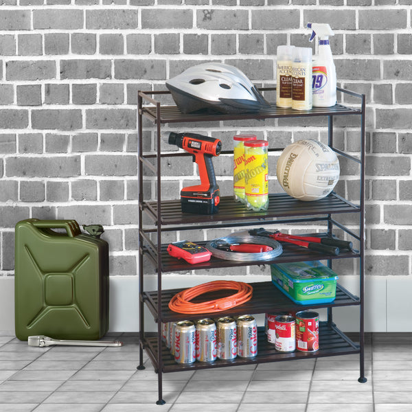 3-Tier Resin Slat Utility Shoe Rack (2-Pack)
