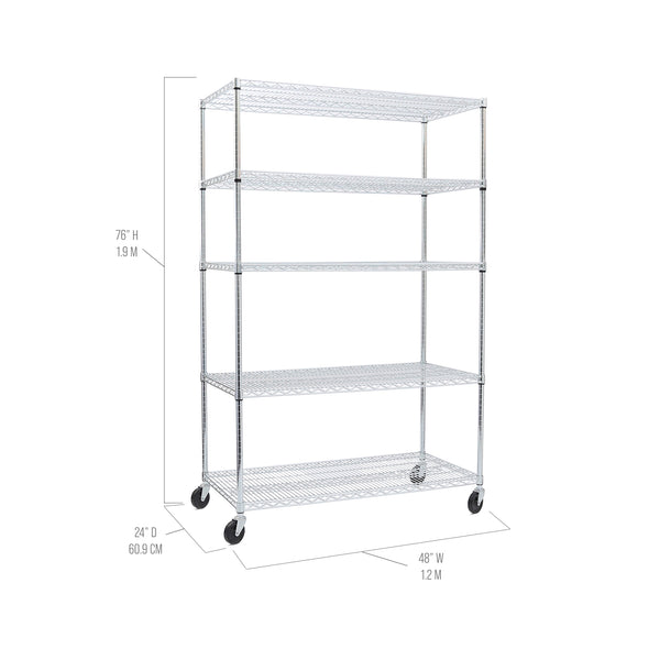UltraDurable® 5-Tier NSF-Certified Steel Shelving