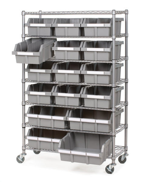 7-Tier NSF-Certified 16-Bin Rack