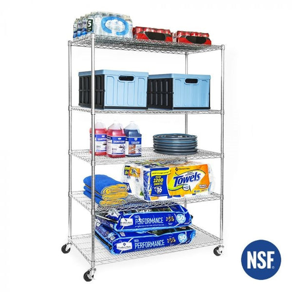 UltraDurable® 5-Tier NSF-Certified Steel Shelving