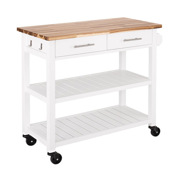 Acacia Top Kitchen Cart