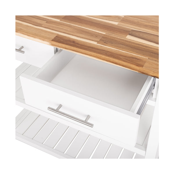 Acacia Top Kitchen Cart