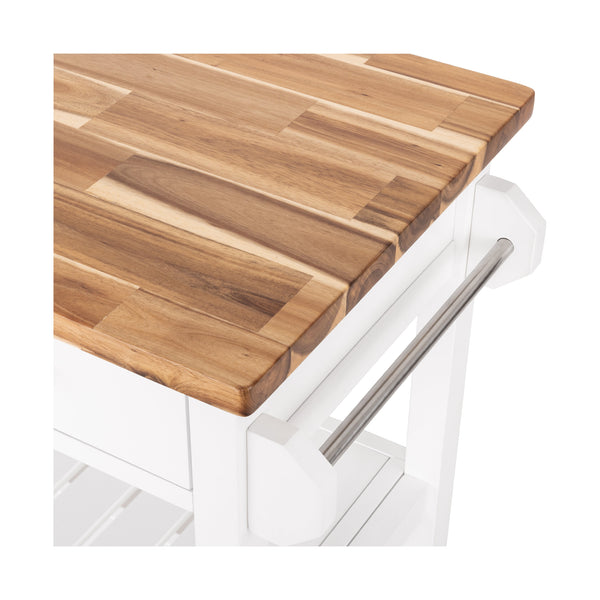 Acacia Top Kitchen Cart