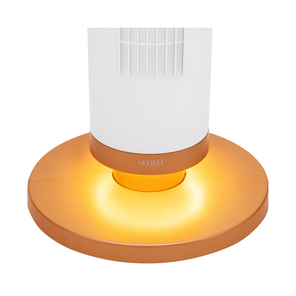 UltraSlimLine® Oscillating Tower Fan with Base Light