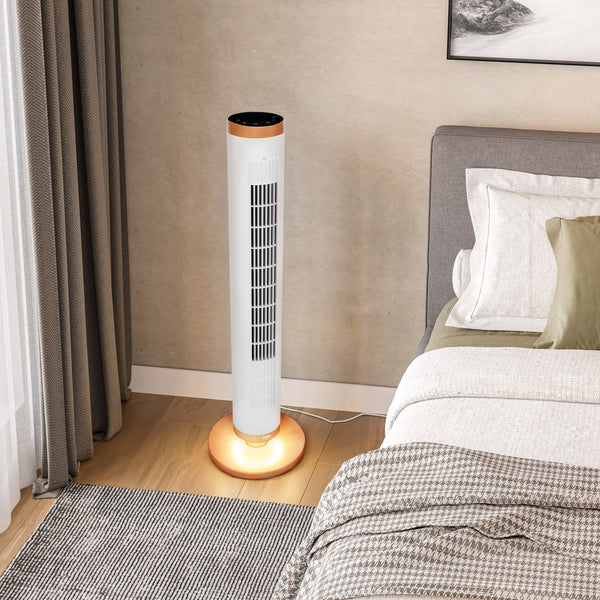 UltraSlimLine® Oscillating Tower Fan with Base Light