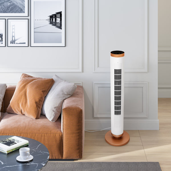 UltraSlimLine® Oscillating Tower Fan with Base Light