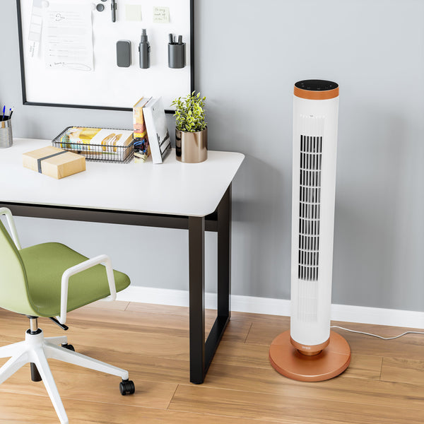 UltraSlimLine® Oscillating Tower Fan with Base Light