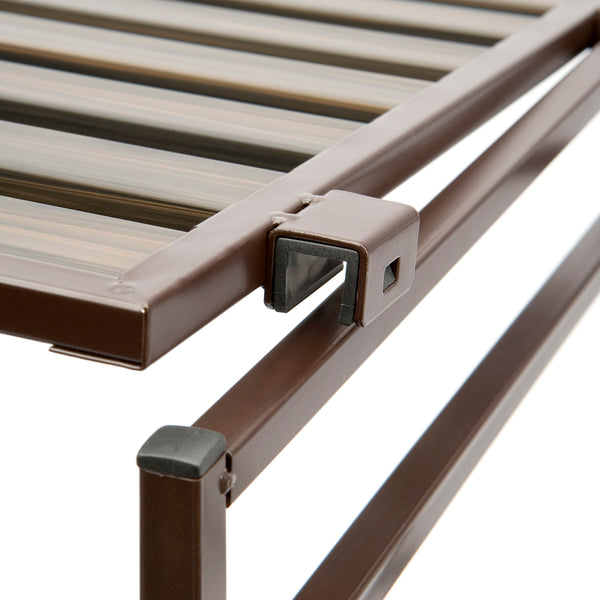 3-Tier Resin Slat Utility Shoe Rack (2-Pack)