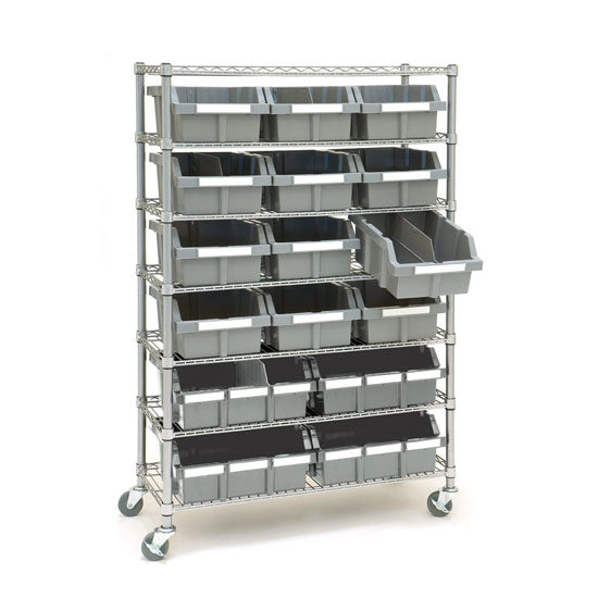 7-Tier NSF-Certified 16-Bin Rack