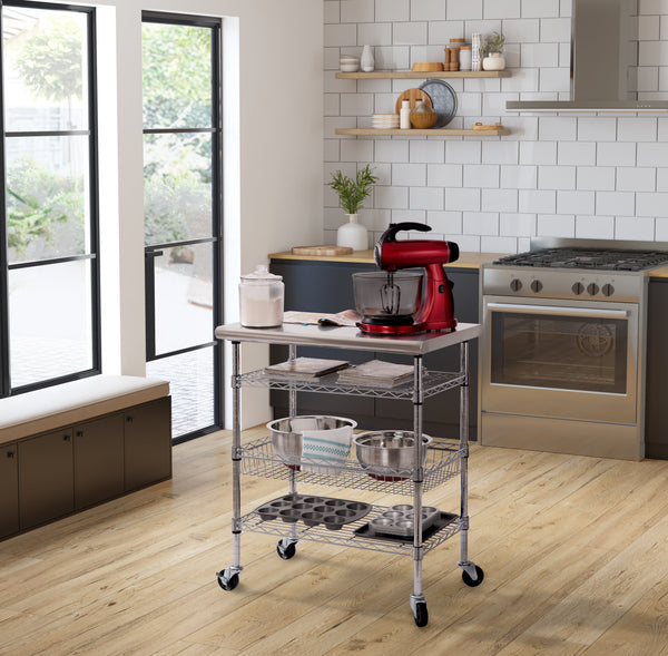Stainless Steel NSF-Certified Utility Worktable Cart