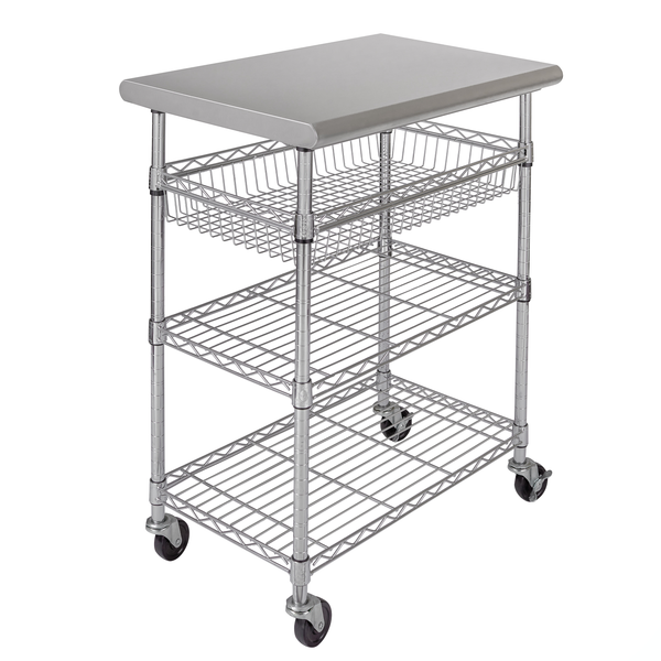 Stainless Steel NSF-Certified Utility Worktable Cart