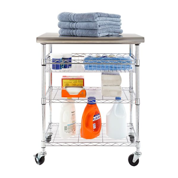 Stainless Steel NSF-Certified Utility Worktable Cart