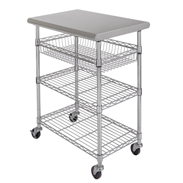 Stainless Steel NSF-Certified Utility Worktable Cart