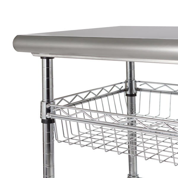 Stainless Steel NSF-Certified Utility Worktable Cart