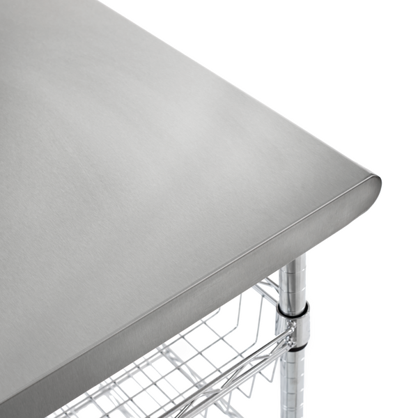 Stainless Steel NSF-Certified Utility Worktable Cart
