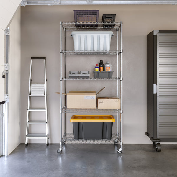 UltraDurable® 5-Tier NSF-Certified Steel Shelving