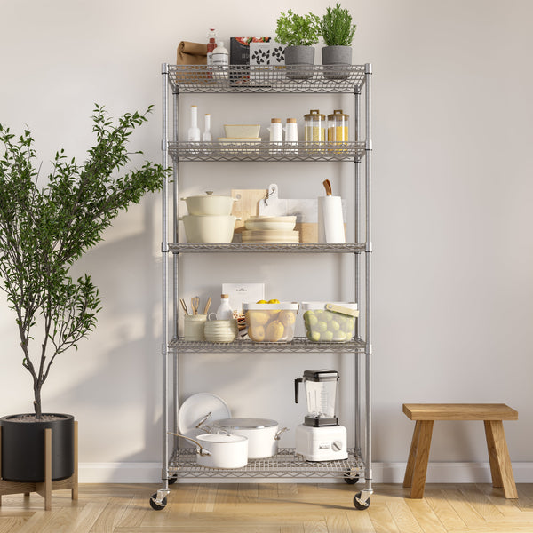 UltraDurable® 5-Tier NSF-Certified Steel Shelving