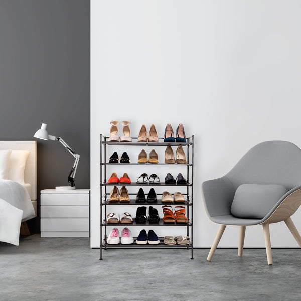 3-Tier Resin Slat Utility Shoe Rack (2-Pack)