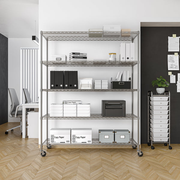 UltraDurable® 5-Tier NSF-Certified Steel Shelving