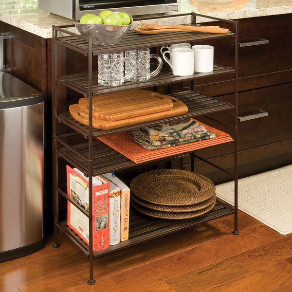 3-Tier Resin Slatted Shoe Rack