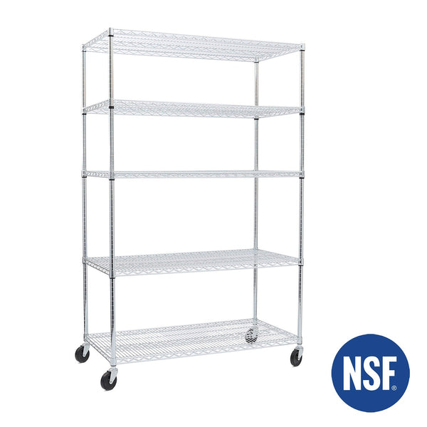 UltraDurable® 5-Tier NSF-Certified Steel Shelving